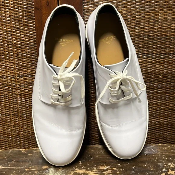 Royal RepubliQ White Dandy Derby Oxford Dress Shoes - Picture 7 of 16